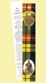 Buchanan Clan Tartan Buchanan History Bookmarks Set of 2