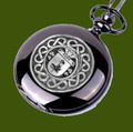Fahy Irish Coat Of Arms Pewter Family Crest Black Hunter Pocket Watch