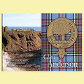 Anderson Clan Badge Scottish Family Name Fridge Magnets Set of 10