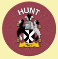 Hunt Coat of Arms Cork Round English Family Name Coasters Set of 10