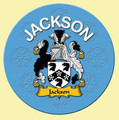 Jackson Coat of Arms Cork Round English Family Name Coasters Set of 10