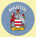 Martin Coat of Arms Cork Round English Family Name Coasters Set of 10