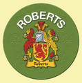 Roberts Coat of Arms Cork Round English Family Name Coasters Set of 10