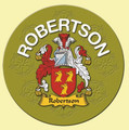 Robertson Coat of Arms Cork Round English Family Name Coasters Set of 10