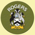 Rogers Coat of Arms Cork Round English Family Name Coasters Set of 10