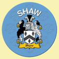 Shaw Coat of Arms Cork Round English Family Name Coasters Set of 10