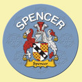 Spencer Coat of Arms Cork Round English Family Name Coasters Set of 10