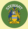 Stewart Coat of Arms Cork Round English Family Name Coasters Set of 10