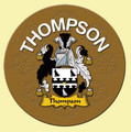 Thompson Coat of Arms Cork Round English Family Name Coasters Set of 10