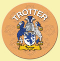 Trotter Coat of Arms Cork Round English Family Name Coasters Set of 10