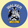 Walker Coat of Arms Cork Round English Family Name Coasters Set of 10