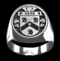 Kerr Irish Coat Of Arms Family Crest Mens Sterling Silver Ring