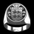 Clancy Irish Coat Of Arms Family Crest Mens Sterling Silver Ring