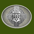 Bailey Irish Coat of Arms Oval Antiqued Mens Stylish Pewter Belt Buckle
