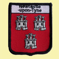 United Kingdom Newcastle-Upon-Tyne Shield Places Embroidered Cloth Patch Set x 3