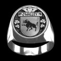OMalley Irish Coat Of Arms Family Crest Mens Sterling Silver Ring