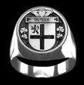 Burke Irish Coat Of Arms Family Crest Mens Sterling Silver Ring
