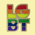 Rainbow Pride LGBT Letters Enamel Badge Lapel Pin Set x 3