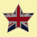 Union Jack Flag Star Enamel Lapel Pin Set x 3