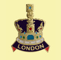 London Royal Crown Jewels Enamel Lapel Pin Set x 3