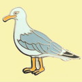 Seagull Bird Themed Enamel Lapel Pin Set x 3