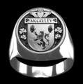 McCauley Irish Coat Of Arms Family Crest Mens Sterling Silver Ring