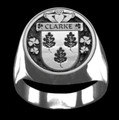 Clarke Irish Coat Of Arms Family Crest Mens Sterling Silver Ring