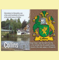 Collins Coat of Arms English Family Name Fridge Magnets Set of 10