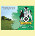 Connolly Coat of Arms Irish Family Name Fridge Magnets Set of 10
