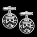 Buckley Irish Coat Of Arms Claddagh Sterling Silver Family Crest Cufflinks