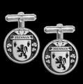 Brennan Irish Coat Of Arms Claddagh Sterling Silver Family Crest Cufflinks