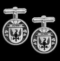Dunn Irish Coat Of Arms Claddagh Sterling Silver Family Crest Cufflinks