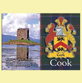 Cook Coat of Arms Scottish Family Name Fridge Magnets Set of 10