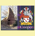 Cooper Coat of Arms Scottish Family Name Fridge Magnets Set of 10