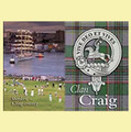 Craig Clan Badge Scottish Family Name Fridge Magnets Set of 10