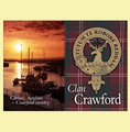 Crawford Clan Badge Scottish Family Name Fridge Magnets Set of 10