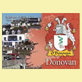 Donovan Coat of Arms Irish Family Name Fridge Magnets Set of 10