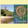 Duncan Clan Badge Scottish Family Name Fridge Magnets Set of 10