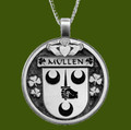 Mullen Irish Coat Of Arms Claddagh Round Pewter Family Crest Pendant