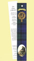 Campbell Clan Tartan Campbell History Bookmarks Set of 5