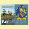 Evans Coat of Arms English Family Name Fridge Magnets Set of 10