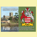 Fuller Coat of Arms English Family Name Fridge Magnets Set of 10