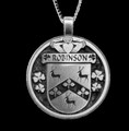 Robinson Irish Coat Of Arms Claddagh Round Silver Family Crest Pendant