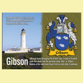 Gibson Coat of Arms English Family Name Fridge Magnets Set of 10