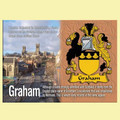 Graham Coat of Arms English Family Name Fridge Magnets Set of 10