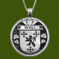 Wall Irish Coat Of Arms Claddagh Round Pewter Family Crest Pendant