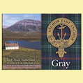 Gray Clan Badge Scottish Family Name Fridge Magnets Set of 10