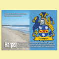 Harper Coat of Arms English Family Name Fridge Magnets Set of 10