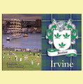 Irvine Coat of Arms Scottish Family Name Fridge Magnets Set of 10