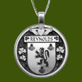 Reynolds Irish Coat Of Arms Claddagh Round Pewter Family Crest Pendant